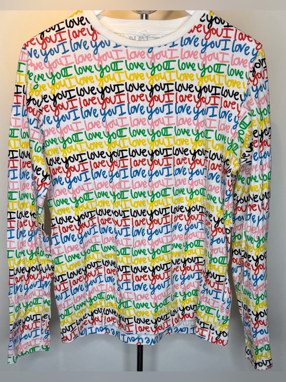 Stella McCartney Girl’s Multicolor ‘I Love You’ Long Sleeve Tee